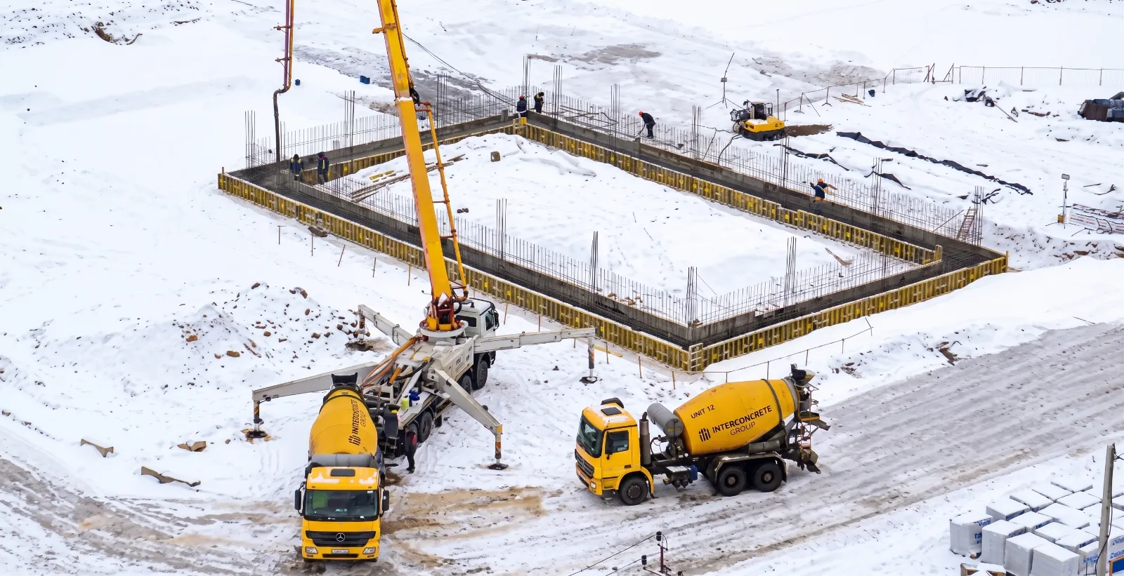 Betonage bei Schnee und Frost mit vergütetem Transportbeton